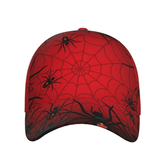 Xecao Spiders On The Web And Space for Baseball Cap: Unisex, crafted from classic polyester twill fabric, featuring a soft unconstructed design