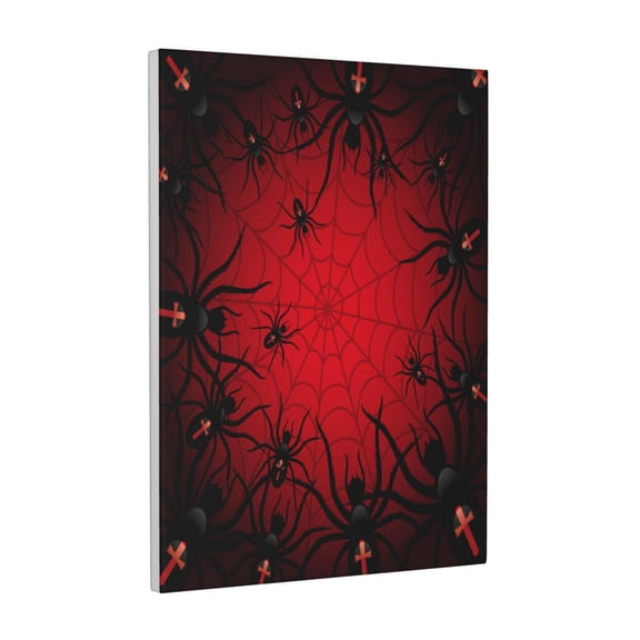 Xecao Spiders On The Web And Space for Ready-to-Hang Canvas Art 12x16 Inches - Waterproof HD Print Solid Wood Frame for Gifting,Vertical