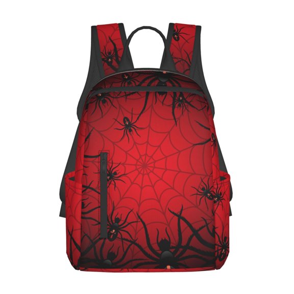 Xecao Spiders On The Web And Space print Backpack For women men Aesthetic Lightweight Travel Daypack Simple Cute Backpack For Bookbag