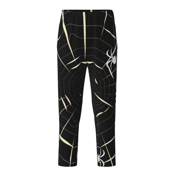 Xecao Spiders On The Web Print Teenagers' Pajama Pants Long Sleep Pants Soft Elastic Waist Pajama Bottoms Elastic waist with 2 Pockets 5-16 Years-Medium