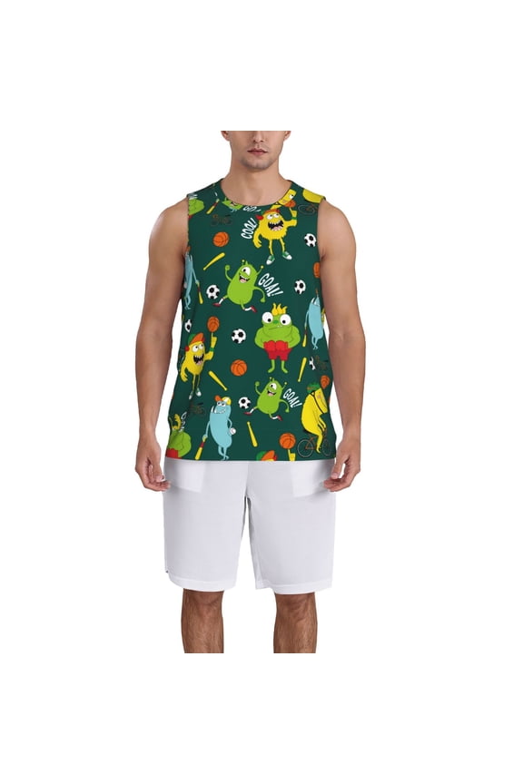 Sport Monster print basketball shirt for both men and women, a unisex basketball jersey perfect for theme parties-3X-Large