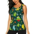 thumbnail image 1 of Xecao Sport Monster print women's scoop neck, loose-fit workout tank tops for the gym., 1 of 9