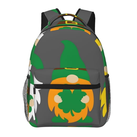 Xecao Spring St PatrickS Day Irish Gnomes Backpack, a stylish and functional choice for both men and women, is the perfect basic bookbag for college, work, or travel