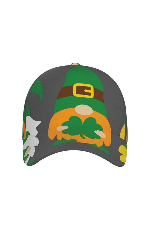 Spring St PatrickS Day Irish Gnomes for Baseball Cap: Unisex, crafted from classic polyester twill fabric, featuring a soft unconstructed design