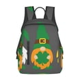 thumbnail image 1 of Xecao Spring St Patrick’S Day Irish Gnomes print Backpack For women men Aesthetic Lightweight Travel Daypack Simple Cute Backpack For Bookbag, 1 of 5