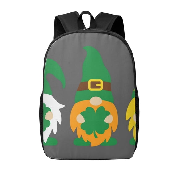 Xecao Spring St PatrickS Day Irish Gnomes print Travel Backpack, Large Computer Backpack for Men Women, College School Rucksack Book Bag