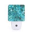 thumbnail image 1 of Xecao Square Glass Mosaic for Night Light - a Wall-mounted LED Fixture with A Dusk-to-dawn Sensor, Ideal for Bedrooms, Bathrooms, Hallways, and Kitchens-EU, 1 of 7