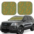 thumbnail image 1 of Xecao Squirrel And Nuts for Foldable Car Sun Shades (2-Pack) offer sun protection with an easy-fold design for convenient windshield shading., 1 of 7