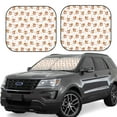 thumbnail image 1 of Xecao Squirrel And Rose for Foldable Car Sun Shades (2-Pack) offer sun protection with an easy-fold design for convenient windshield shading., 1 of 7