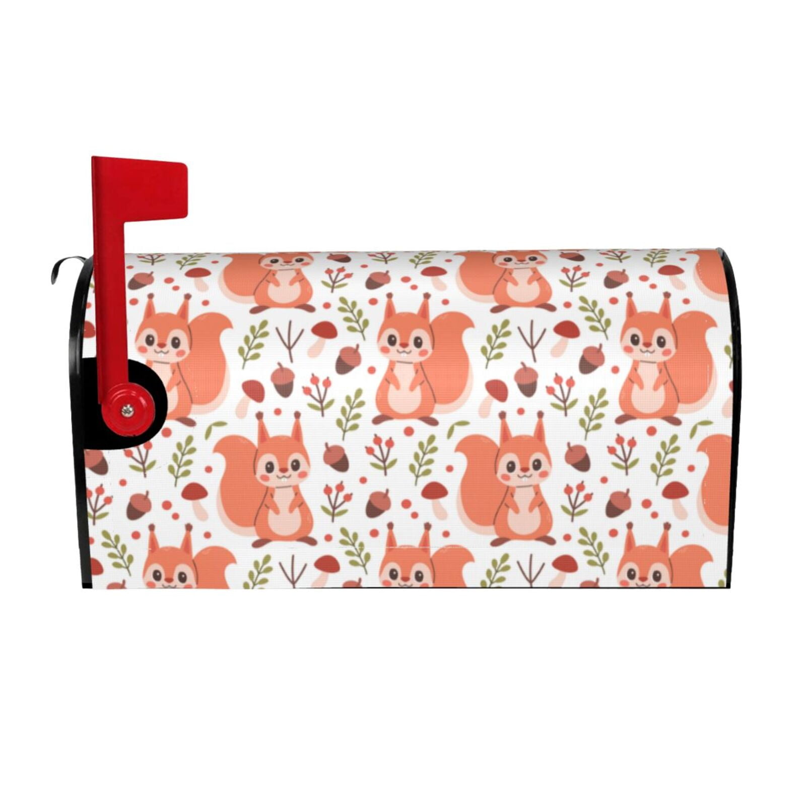 Xecao Squirrel And for Mailbox Cover with Magnetic Strips, Waterproof and Sunscreen, Adds a Decorative Touch to Your Garden Yard.