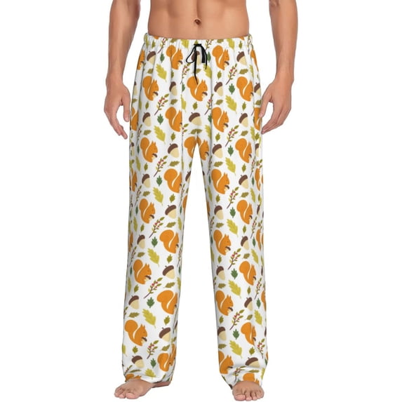 Xecao Squirrel Eating Nuts Men's Straight Lounge Pajama Pants: The Ultimate in Comfortable Sleepwear