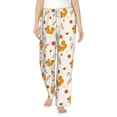 thumbnail image 1 of Xecao Squirrel Maple Leaves And Nuts Women's Straight Lounge Pajama Pants: The Epitome of Relaxed Sleepwear, 1 of 9