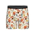 thumbnail image 1 of Xecao Squirrel Nuts Mushroom Print Boxer Briefs for Men's Stretch Moisture-Wicking Underwear, Mid-Rise Classics breathable fabric, 1 of 7