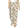 thumbnail image 1 of Xecao Squirrel Playing Women's Straight Lounge Pajama Pants: The Epitome of Relaxed Sleepwear, 1 of 9