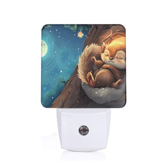 Xecao Squirrel Sleeping In Tree for Night Light - a Wall-mounted LED Fixture with A Dusk-to-dawn Sensor, Ideal for Bedrooms, Bathrooms, Hallways, and Kitchens-US