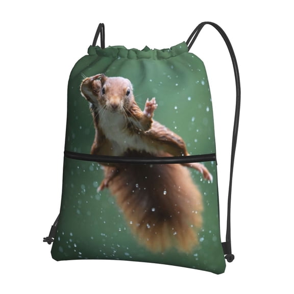 Xecao Squirrel for Drawstring Bags,Pull String Backpack Bags,String Bag Sackpack