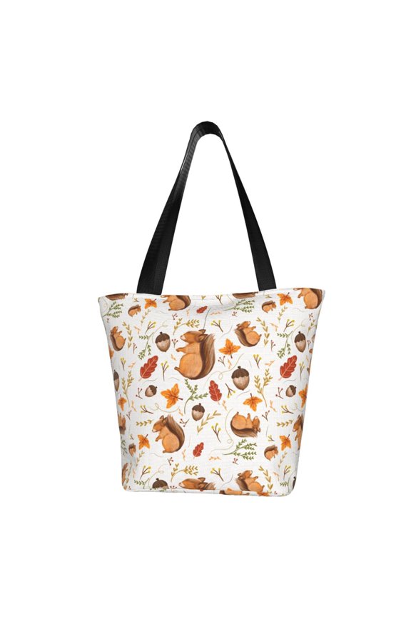 Squirrel for Tote Bag for Women -Tote Shoulder Bag with A Little Pocket Inside, Perfect for Travel and Work.