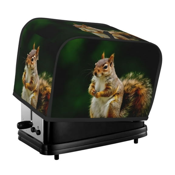 Xecao Squirrels Eating Peanuts On The Tree Print 2 Slice Toaster Cover with Pockets, Small Appliance Cover, Dust and Fingerprint Protection, Machine Washable