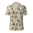 thumbnail image 1 of Xecao Squirrels and Trees for Mens' Casual Short Sleeve Button-Down Polo Shirts for a Classic Golf Look, 1 of 9