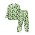 thumbnail image 1 of Xecao St. Patrick's Day Print Pajamas Set Mens Pajamas Long Sleeve Loungewear Two-Piece Sleepwear Button-Down Pjs Set,2PJS-Small, 1 of 7