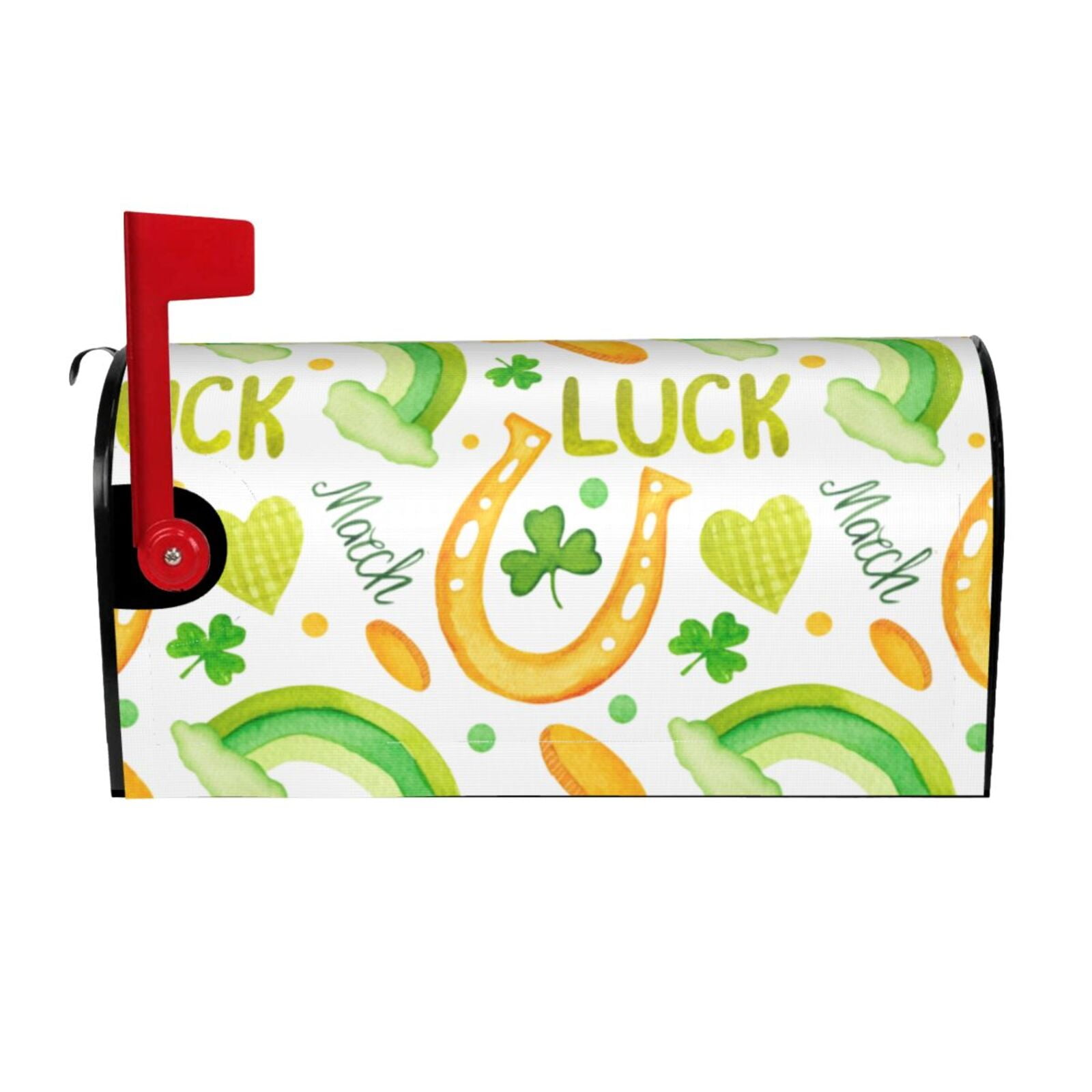 Xecao St Patrick's Day1 for Mailbox Cover with Magnetic Strips, Waterproof and Sunscreen, Adds a Decorative Touch to Your Garden Yard.