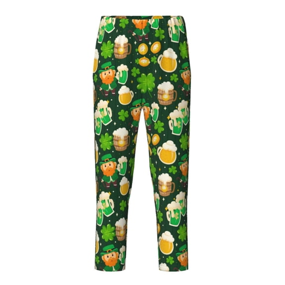 Xecao St Patrick's Day10 Print Teenagers' Pajama Pants Long Sleep Pants Soft Elastic Waist Pajama Bottoms Elastic waist with 2 Pockets 5-16 Years-XS(5-6)