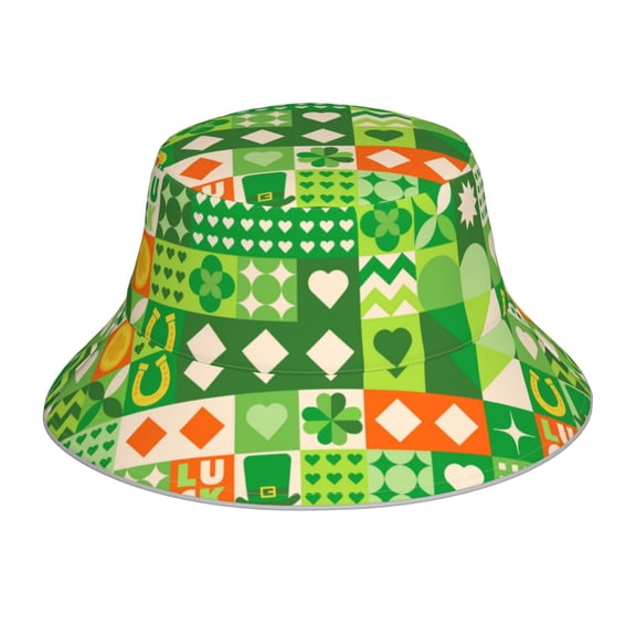 Xecao St Patrick's Day6 Print Men and Women Night Reflective Hat Runner Cap Visor Bucket Hat Boonie Cap