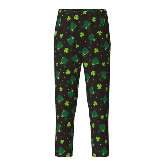 Xecao St. Patrick's Day8 Print Teenagers' Pajama Pants Long Sleep Pants Soft Elastic Waist Pajama Bottoms Elastic waist with 2 Pockets 5-16 Years-Large