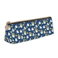 thumbnail image 1 of Xecao Star Penguin Print Leather Pencil Case -Stationery Bag Pen Holder for Work & Office, 1 of 5