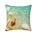 thumbnail image 1 of Xecao Starfish And Seashell On The Beach Print Soft Velvet Decorative Throw Pillow Covers, Square Cushion Cases for Bed, Sofa, Living Room, Car, and Indoor Outdoor Use-20"x20", 1 of 8