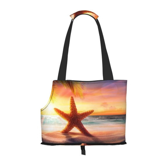 Xecao Starfish Sunset Sea Beach for Cat Carrier Small Dog Handbag: The Ideal Travel Companion for Your Pet