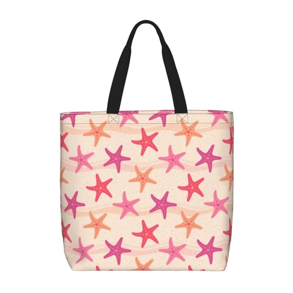 Xecao Starfish for Tote Bag: spacious with inner pockets, ideal for work, shopping, or travel.