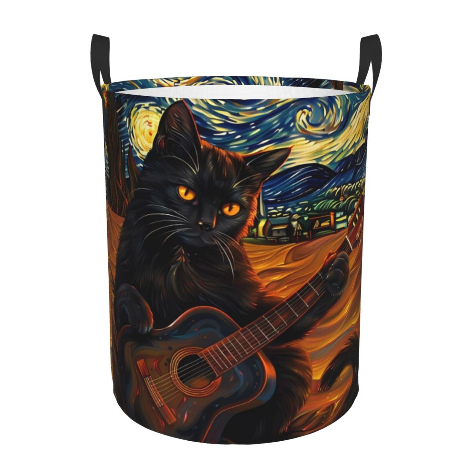 Space Cat Print Laundry Basket