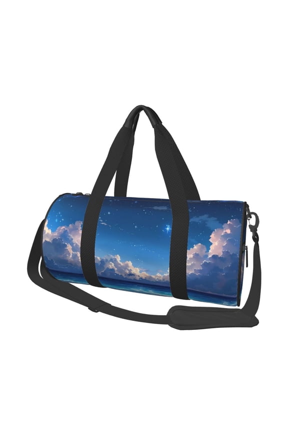 Starry Night Ocean View Print Travel Duffle Bag, Bag Carry On Tote Bags for Women, Travel Sport Gym Bag for Men, Hospital Bag for Labor and Delivery
