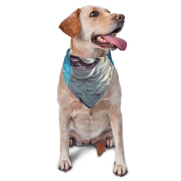 Xecao Starry Sky Cloud Bulldog for Pet Bandana - A Stylish Triangle Accessory for Small to Large Dogs, Puppies, and Cats