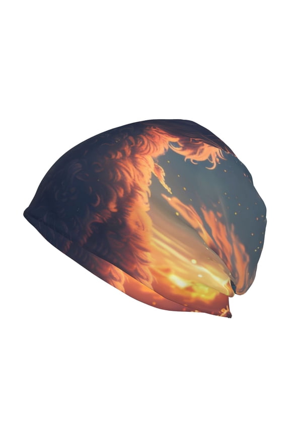 Starry Sky Cloud Puppy Print Knit Hat,Winter Beanie for Men Women, Beanie Soft Warm Ski Stocking Cuffed Cap