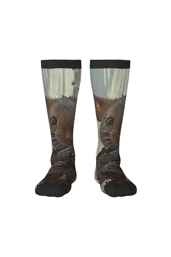 Steampunk Space Mice Warriors Print Compression Socks for Both Men And Women for Running, Travel, Flight, Nurse