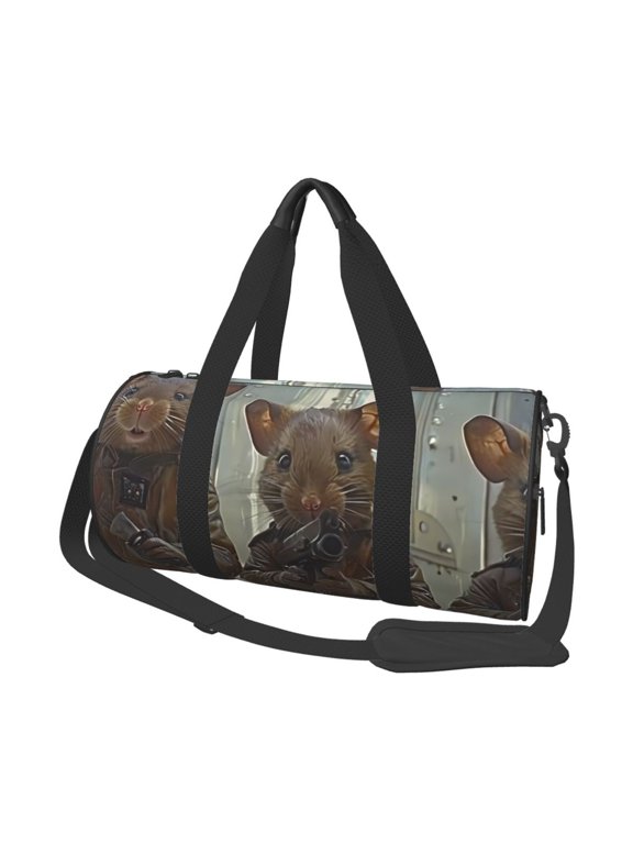 Steampunk Space Mice Warriors Print Travel Duffle Bag, Bag Carry On Tote Bags for Women, Travel Sport Gym Bag for Men, Hospital Bag for Labor and Delivery