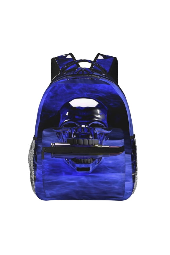 Steel Skull Backpack, a stylish and functional choice for both men and women, is the perfect basic bookbag for college, work, or travel