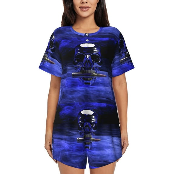 Xecao Steel Skull print Swimsuit for women, Summer-ready, sporty style.Quick-dry fabric. Many sizes & colors.