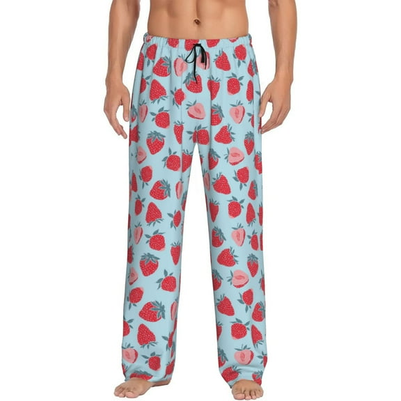 Xecao Strawberries Men's Straight Lounge Pajama Pants: The Ultimate in Comfortable Sleepwear