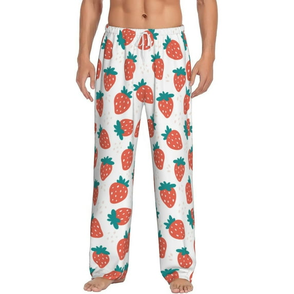 Xecao Strawberries Men's Straight Lounge Pajama Pants: The Ultimate in Comfortable Sleepwear