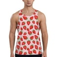 thumbnail image 1 of Xecao Strawberries Men's Tank Top Workout Quick Dry Sleeveless Gym Jogging Muscle Shirts Summer Swim Beach Tops, 1 of 9