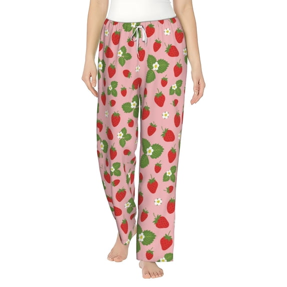 Xecao Strawberries Women's Straight Lounge Pajama Pants: The Epitome of Relaxed Sleepwear