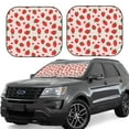 thumbnail image 1 of Xecao Strawberries for Foldable Car Sun Shades (2-Pack) offer sun protection with an easy-fold design for convenient windshield shading., 1 of 7