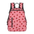 thumbnail image 1 of Xecao Strawberries print Backpack For women men Aesthetic Lightweight Travel Daypack Simple Cute Backpack For Bookbag, 1 of 5