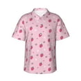 thumbnail image 1 of Xecao Strawberries print Hawaiian shirt - a stylish short-sleeve button-down for men, perfect for casual beach and tropical outings., 1 of 9