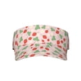 thumbnail image 1 of Xecao Strawberry And Flowers for Adult Sun Cap offers versatile sun protection with adjustable Velcro for a secure fit., 1 of 8