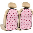 thumbnail image 1 of Xecao Strawberry And Heart Pattern Car Seat Back Protector 2 Pack Large Capacity Pocket, Kick Mats Back Seat Protector, 1 of 8