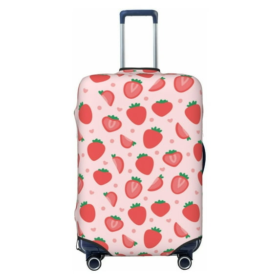 Xecao Strawberry print Elastic Luggage Cover, with double-sided print , is perfect for travel, business, and daily use